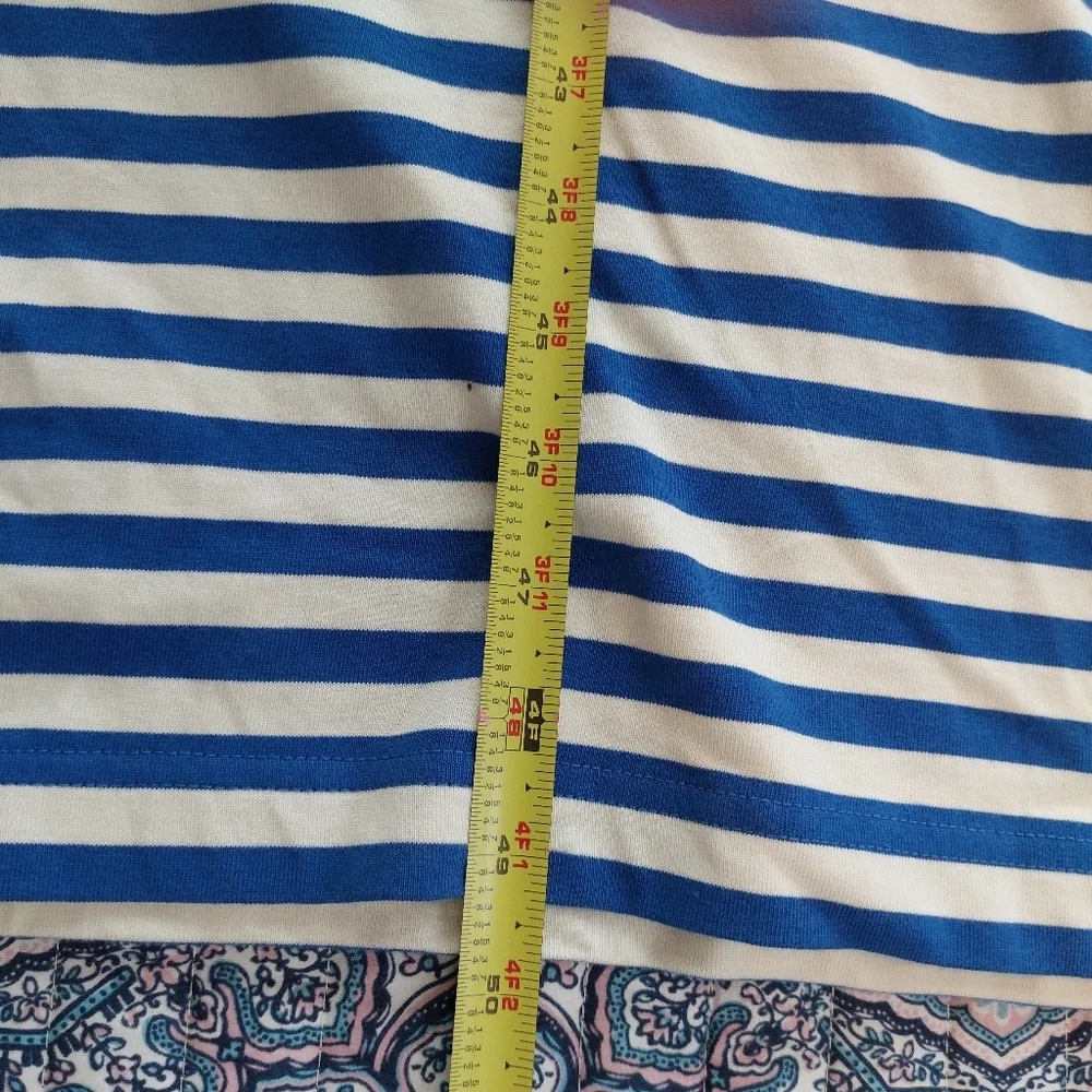J. Crew Sammie Stripe Baltic 3/4 Sleeve Lace Up Nautical Maxi Dress Size XXS NWT